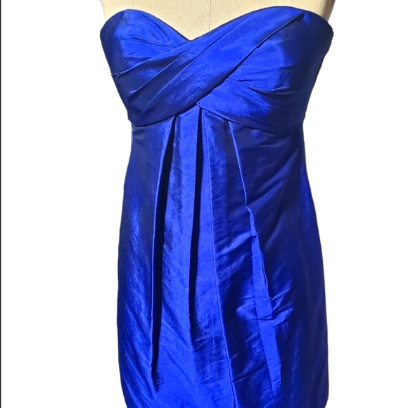 Strapless Party Dress- Blue Size 2 - Picture 9 of 12